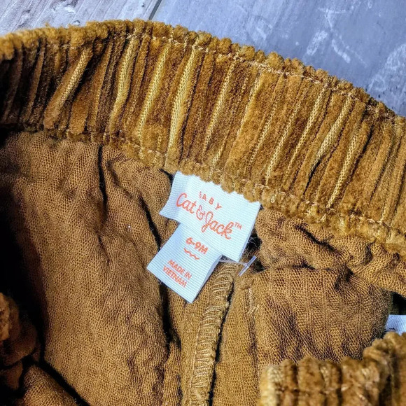 Baby Cat & Jack Cinnamon Brown Tan Corduroy Dressy Pants Size 6-9M NWOT - Picture 3 of 12